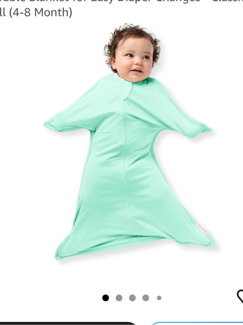 Mint Green Sleeping Baby Zipadee-Zip